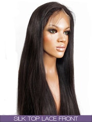 GLUELESS SILK TOP LACE FRONT WIG: Silky Straight