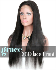 360 Lace Wig：Silky Straight 150% Density Wigs