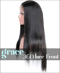 360 Lace Wig：Silky Straight 150% Density Wigs