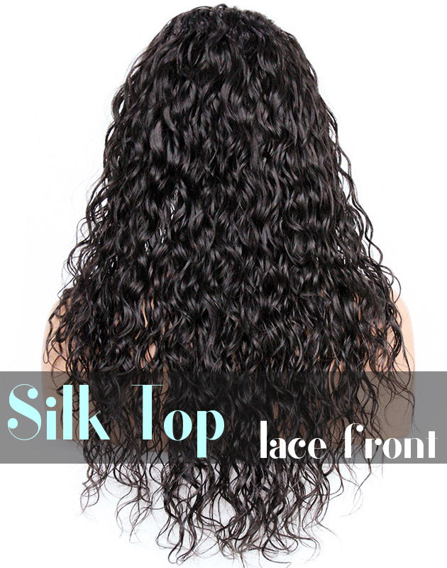 Glueless Silk Top Lace Front Wig: Loose Curl