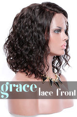 LACE FRONT WIG: Short Curly Side Part Bob Wig 12