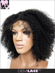 LACE FRONT WIG: Kiki Afro Kinky Curly Indian Remy