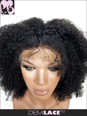 LACE FRONT WIG: Kiki Afro Kinky Curly Indian Remy
