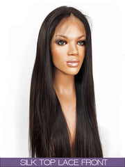 GLUELESS SILK TOP LACE FRONT WIG: Silky Straight