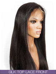 GLUELESS SILK TOP LACE FRONT WIG: Silky Straight