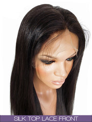 GLUELESS SILK TOP LACE FRONT WIG: Silky Straight