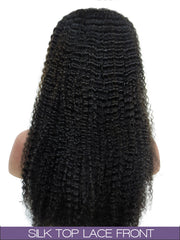 GLUELESS SILK TOP LACE FRONT WIG: Kinky Curly