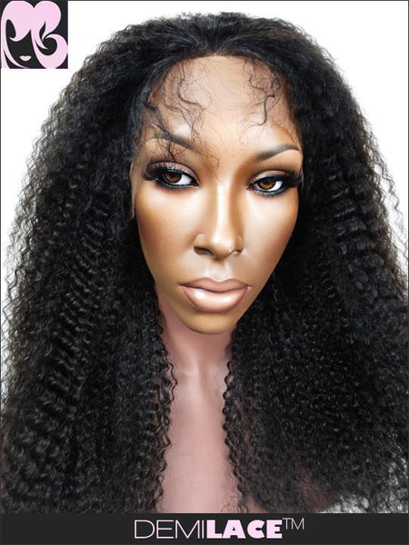 LACE FRONT WIG: Kyra Afro Kinky Curly Indian Remy