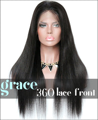 360 Lace Wig：Yaki Straight