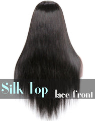 Glueless Silk Top Lace Front Wig: Silky Straight 150% Density Wigs