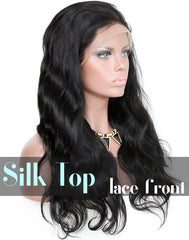 Glueless Silk Top Lace Front Wig: Body Wave
