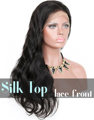Glueless Silk Top Lace Front Wig: Body Wave