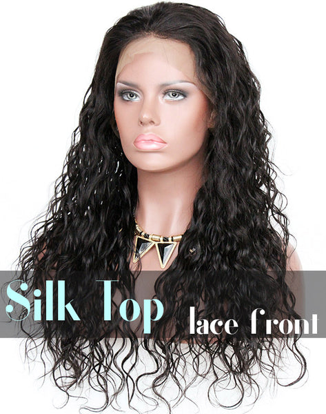 Glueless Silk Top Lace Front Wig: Loose Curl