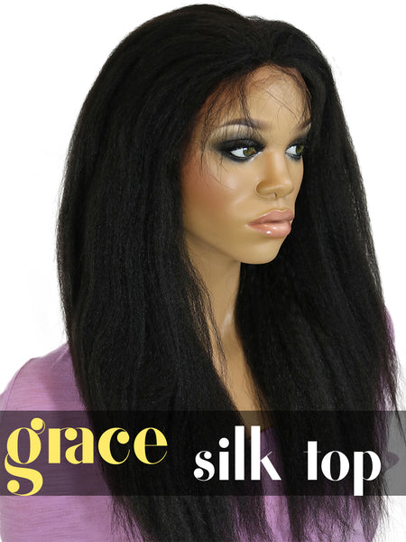 SILK TOP LACE WIG: Italian yaki