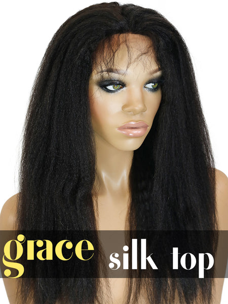 SILK TOP LACE WIG: Kinky Straight