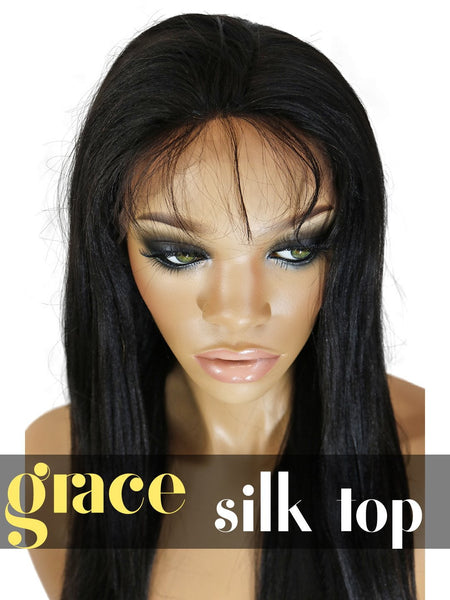 SILK TOP LACE WIG: Yaki Straight