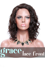 LACE FRONT WIG: Short Curly Side Part Bob Wig 12