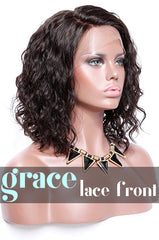 LACE FRONT WIG: Short Curly Side Part Bob Wig 12