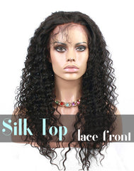 Glueless Silk Top Lace Front Wig: Deep Wave