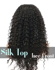 Glueless Silk Top Lace Front Wig: Deep Wave