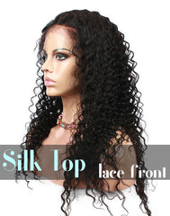 Glueless Silk Top Lace Front Wig: Deep Wave