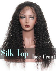Glueless Silk Top Lace Front Wig: Deep Curl