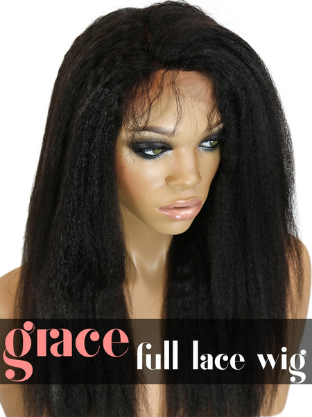 FULL LACE WIG: Kinky Straight