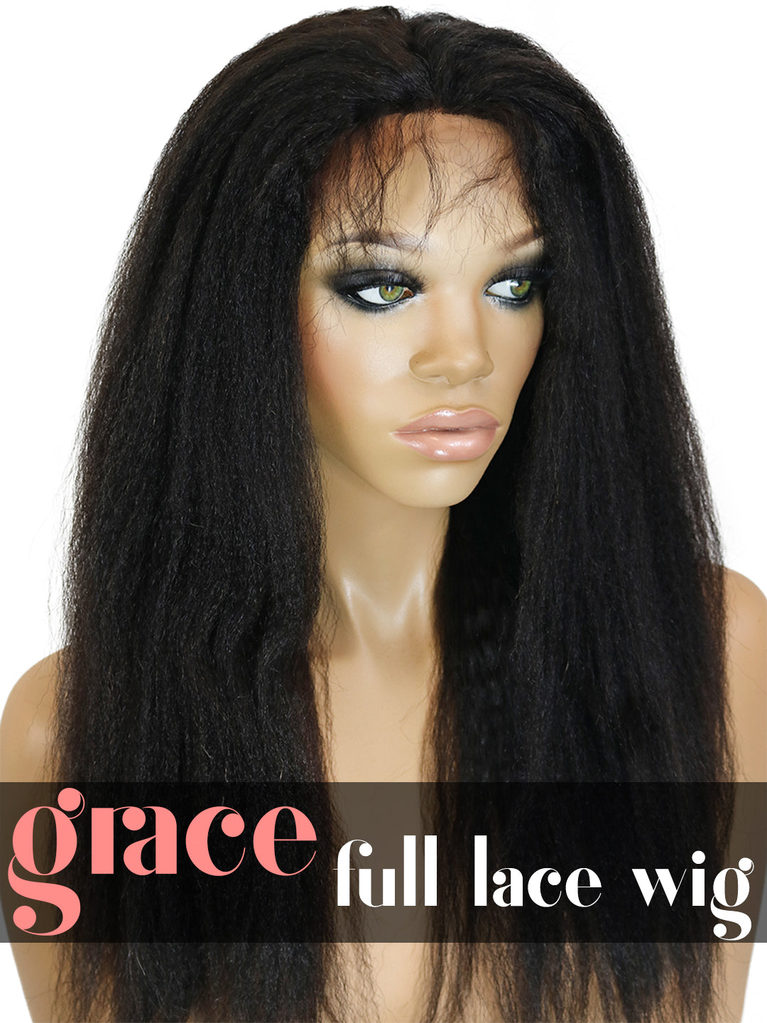 FULL LACE WIG: Kinky Straight