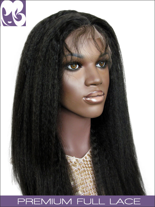 FULL LACE WIG: Pearl- Indian Remy Kinky Straight