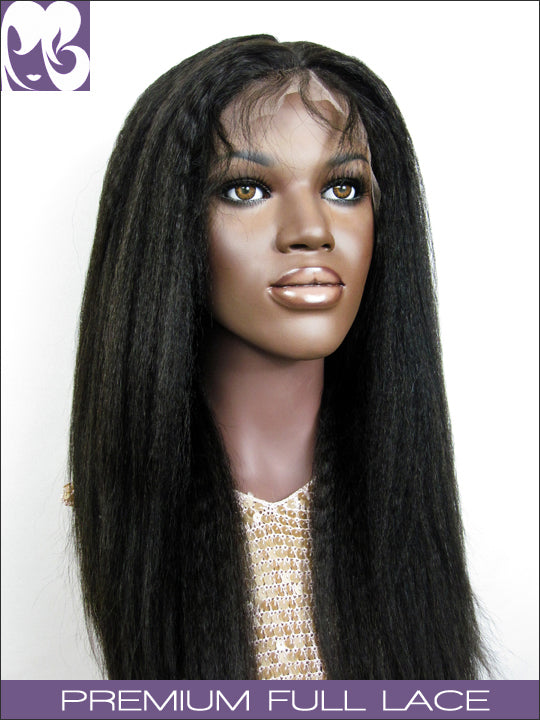 FULL LACE WIG: Pearl- Indian Remy Kinky Straight